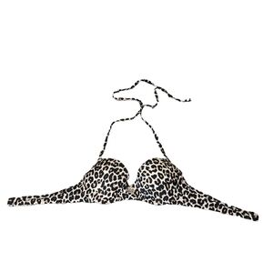 Xhilaration Leopard Print Bikini Top- Size Small